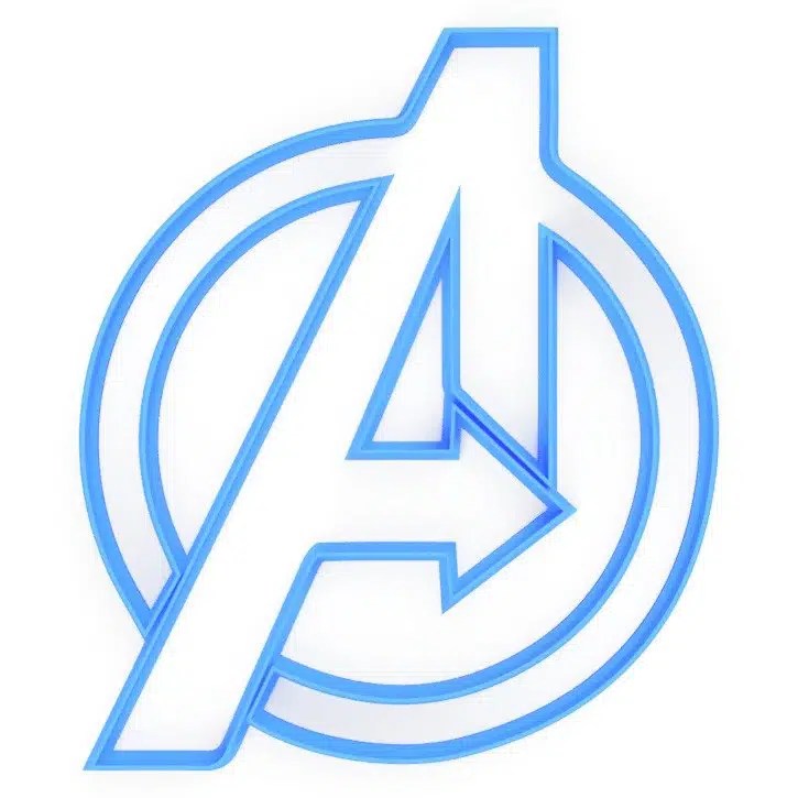 Cortador (molde) Logo Avengers 7.5"