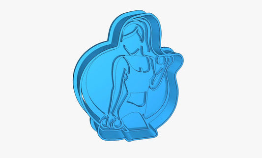 Cortador (molde) Mujer con pesas - gym
